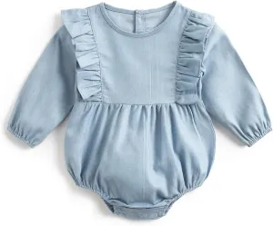 Simplee kids Baby Girl's Romper Jumpsuit Long Sleeves Onesie Bodysuits One Piece Outfits Clothesr for Spring Fall