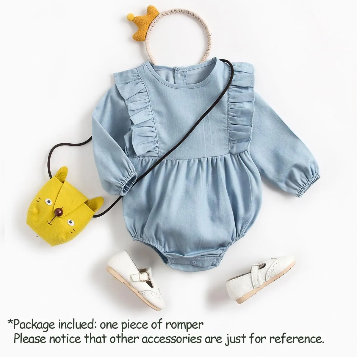 Simplee kids Baby Girl's Romper Jumpsuit Long Sleeves Onesie Bodysuits One Piece Outfits Clothesr for Spring Fall