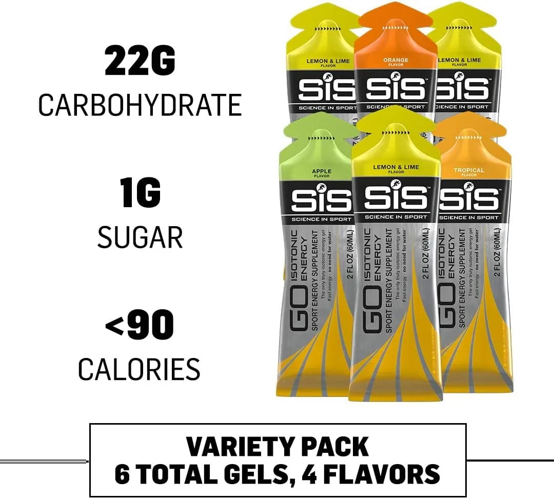 SiS GO Isotonic Energy Variety Pack, 2 Fl Oz (Pack of 6)