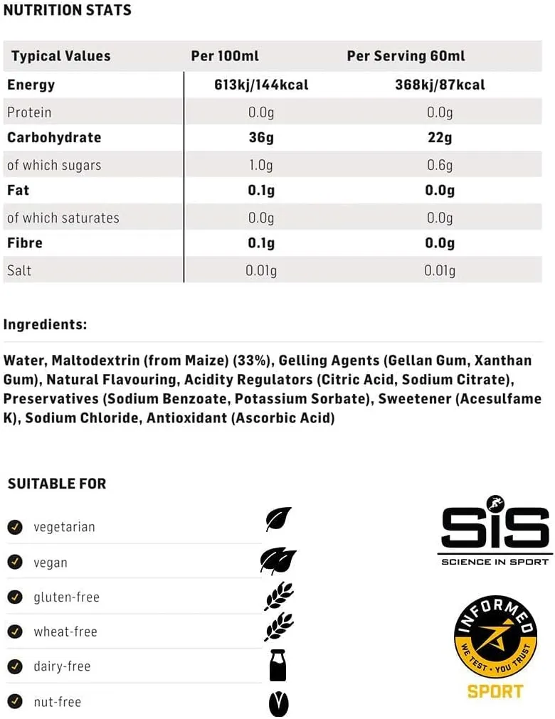 SiS GO Isotonic Energy Variety Pack, 2 Fl Oz (Pack of 6)