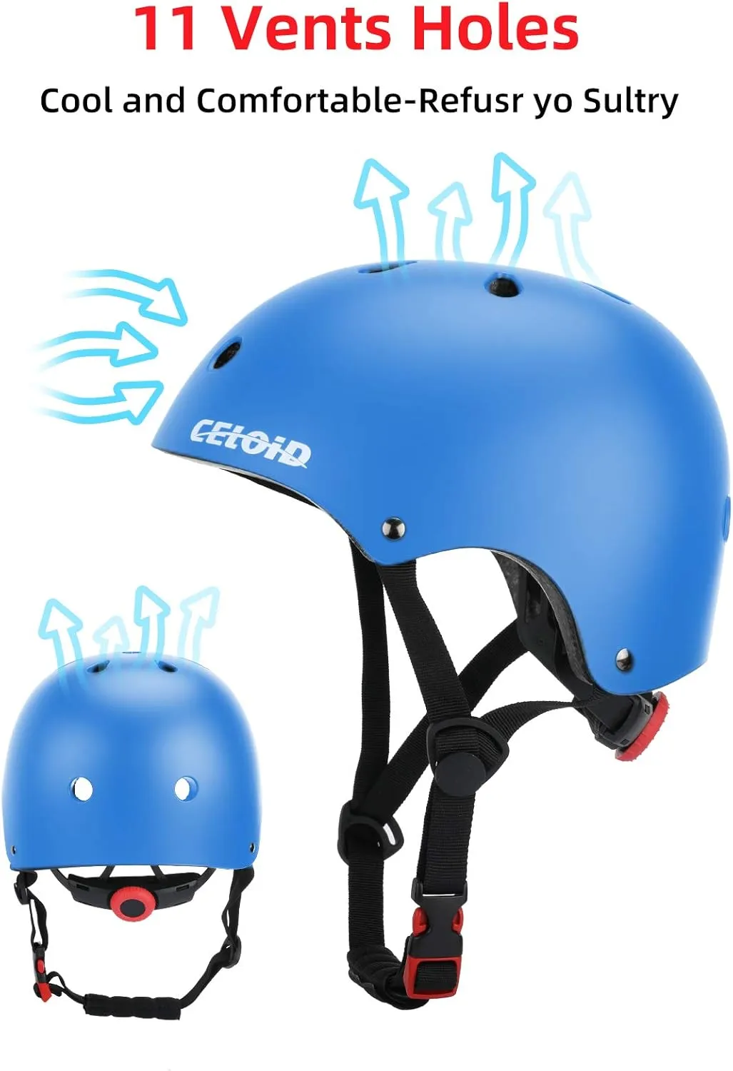 Skateboard Bike Helmet,Adjustable Washable Skate Scooter Helmets for Over 16 Years Youth & Adults Women and Men Climbing,Skateboarding,Cycling Bicycle,Roller Skating,Balance Bike Sports