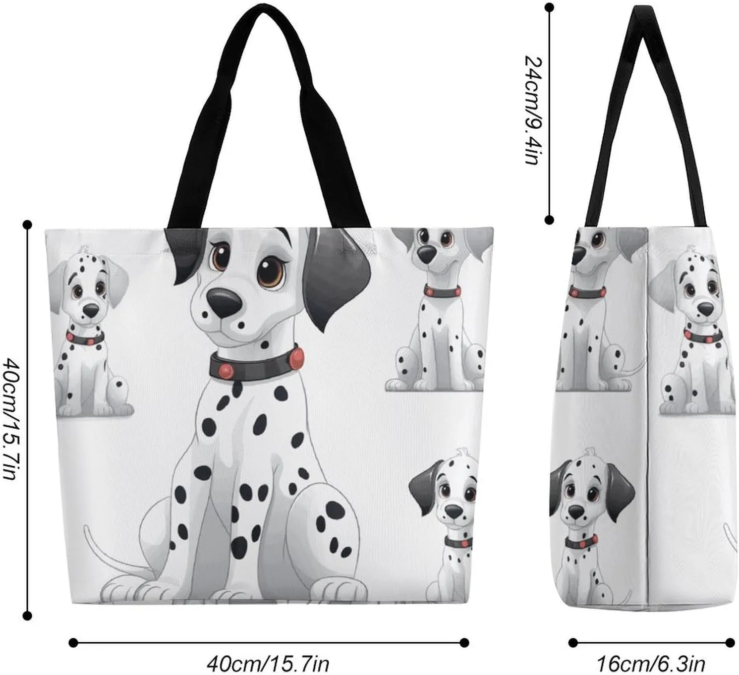 Skiing Theme Tote Bag for Women Reusable Grocery Shoulder Bags Shopping Bag for Travel, Groceries