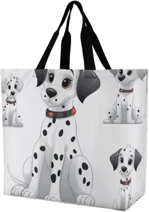 Skiing Theme Tote Bag for Women Reusable Grocery Shoulder Bags Shopping Bag for Travel, Groceries