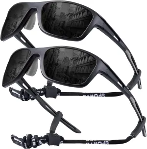 SKYWAY Polarized Sports Sunglasses for Men Women Wrap Around Sports Glasses Baseball Running Cycling UV402 Protection