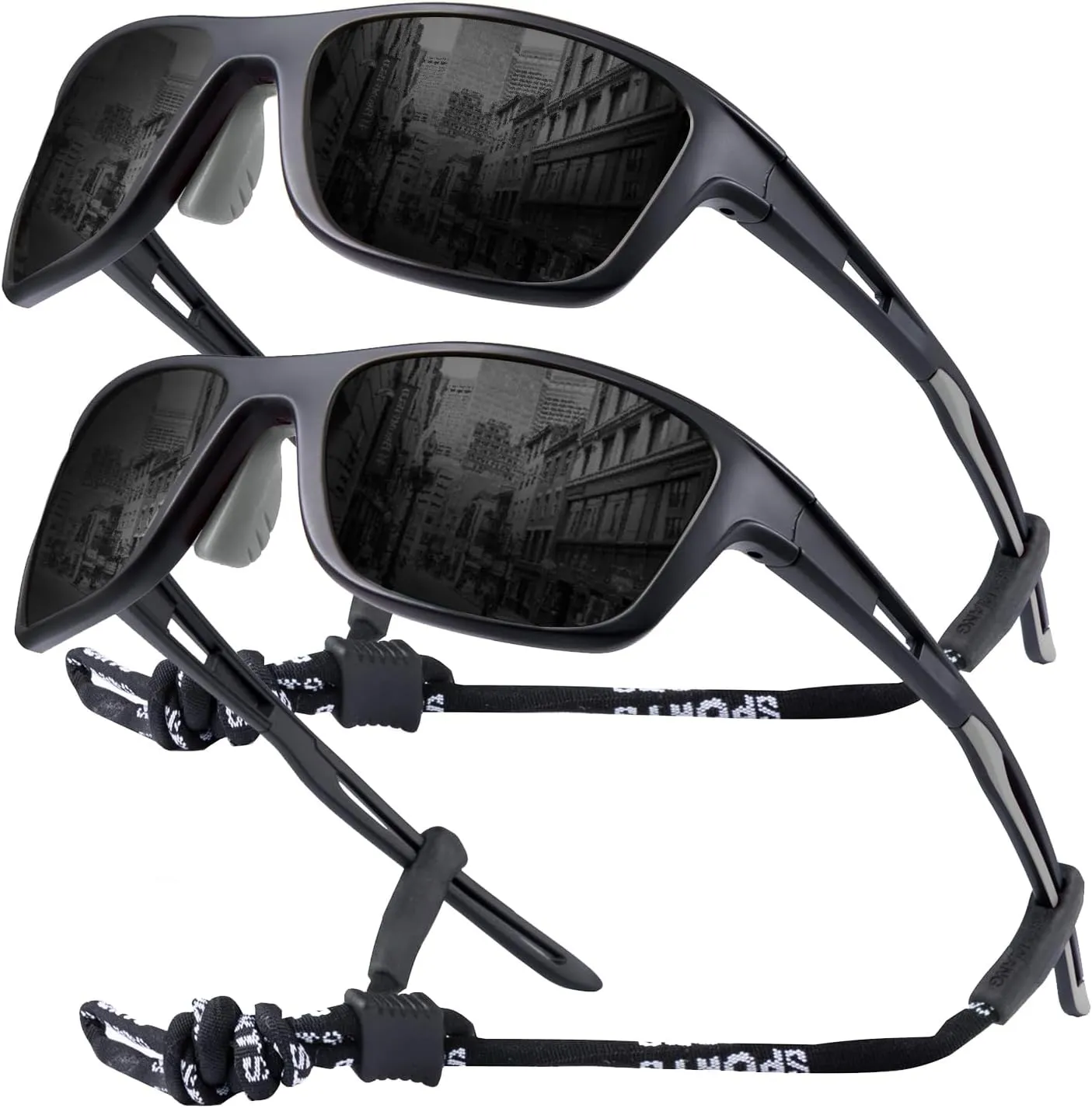 SKYWAY Polarized Sports Sunglasses for Men Women Wrap Around Sports Glasses Baseball Running Cycling UV402 Protection
