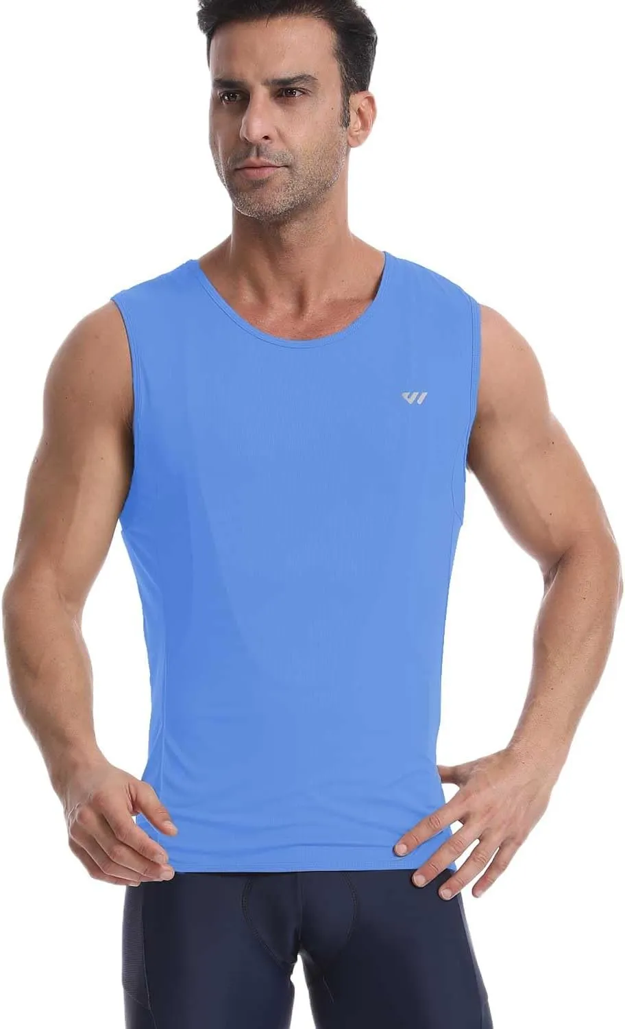 Sleeveless Cycling Jersey Men, Biking Base Layer Breathable and Lightweight with Back Pocket Sports Vest