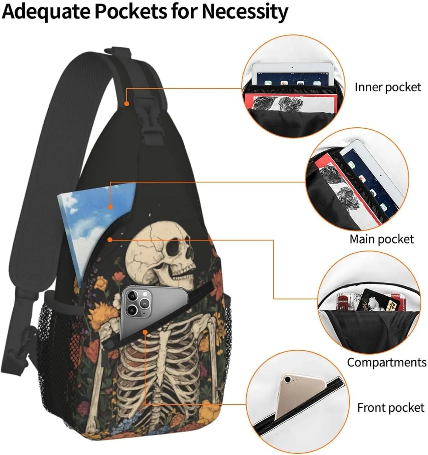 Sling Bag Baseball Vintage Sport Hiking Daypack Crossbody Shoulder Backpack Travel Chest Pack for Men Women