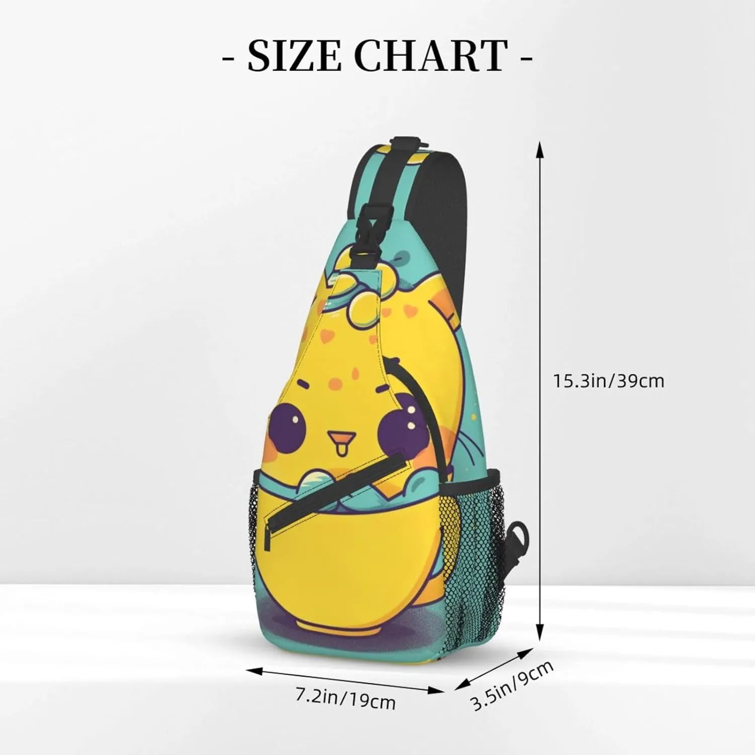Sling Bag for Women Men Animals on Leaves Print Crossbody Shoulder Bag Chest Shoulder Backpack Travel Hiking Daypack, Animals in Cup, One Size