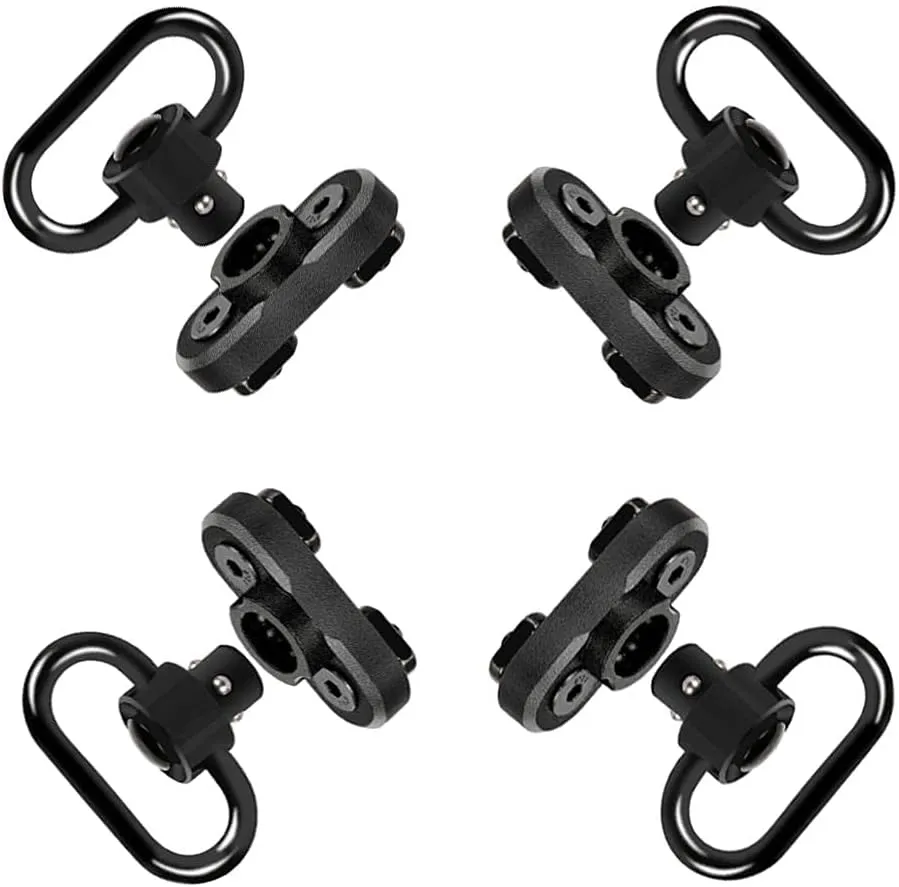Sling Swivel Mount Quick Detach Sling Attachment w/Push Button Compatible with Mlok System for 2 Point Sling (4PCS)