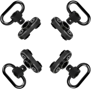 Sling Swivel Mount Quick Detach Sling Attachment w/Push Button Compatible with Mlok System for 2 Point Sling (4PCS)