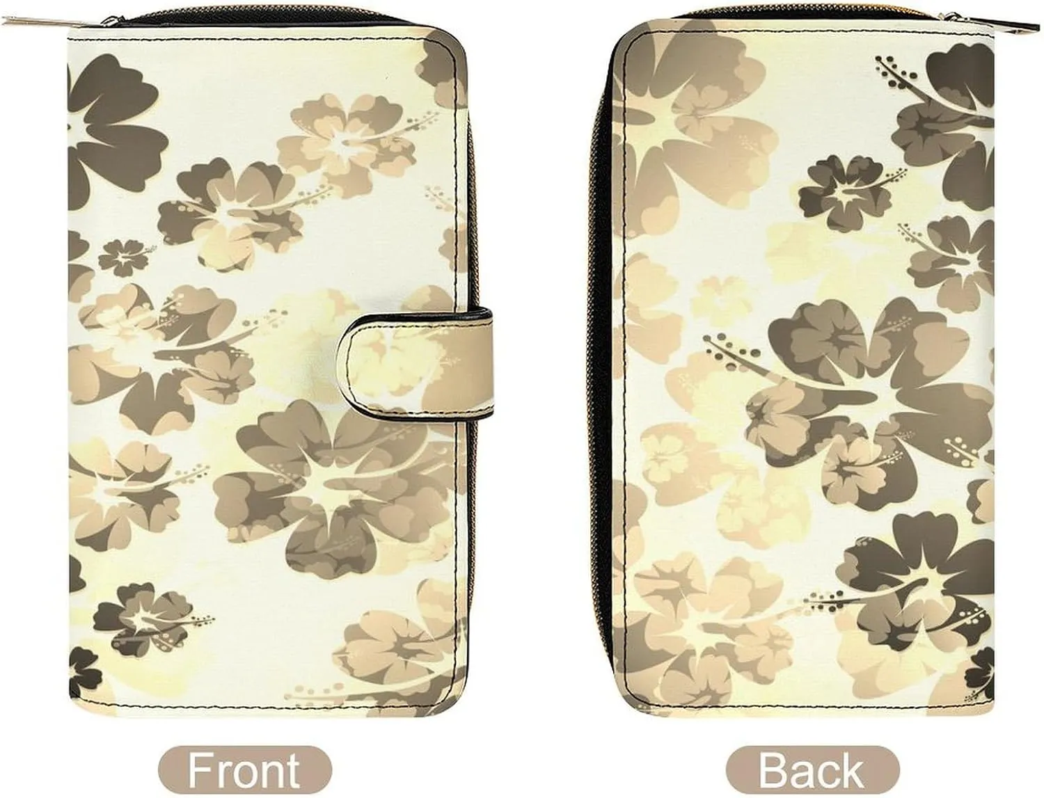 Soft Clutch PU Leather Wallet with 12 Card Slots, Zipper Card Case Holder Purse