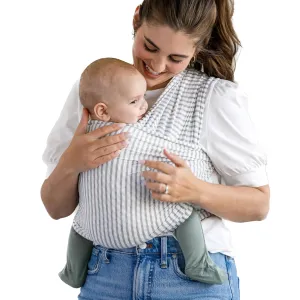 Solly Baby Wrap Carrier, for Newborn to Toddler 8-25 Lbs., Buttery-Soft & Lightweight Fabric, Reduce Crying & Increase Connection, Postpartum Essential, New Mom Gifts, Natural   Grey Stripe