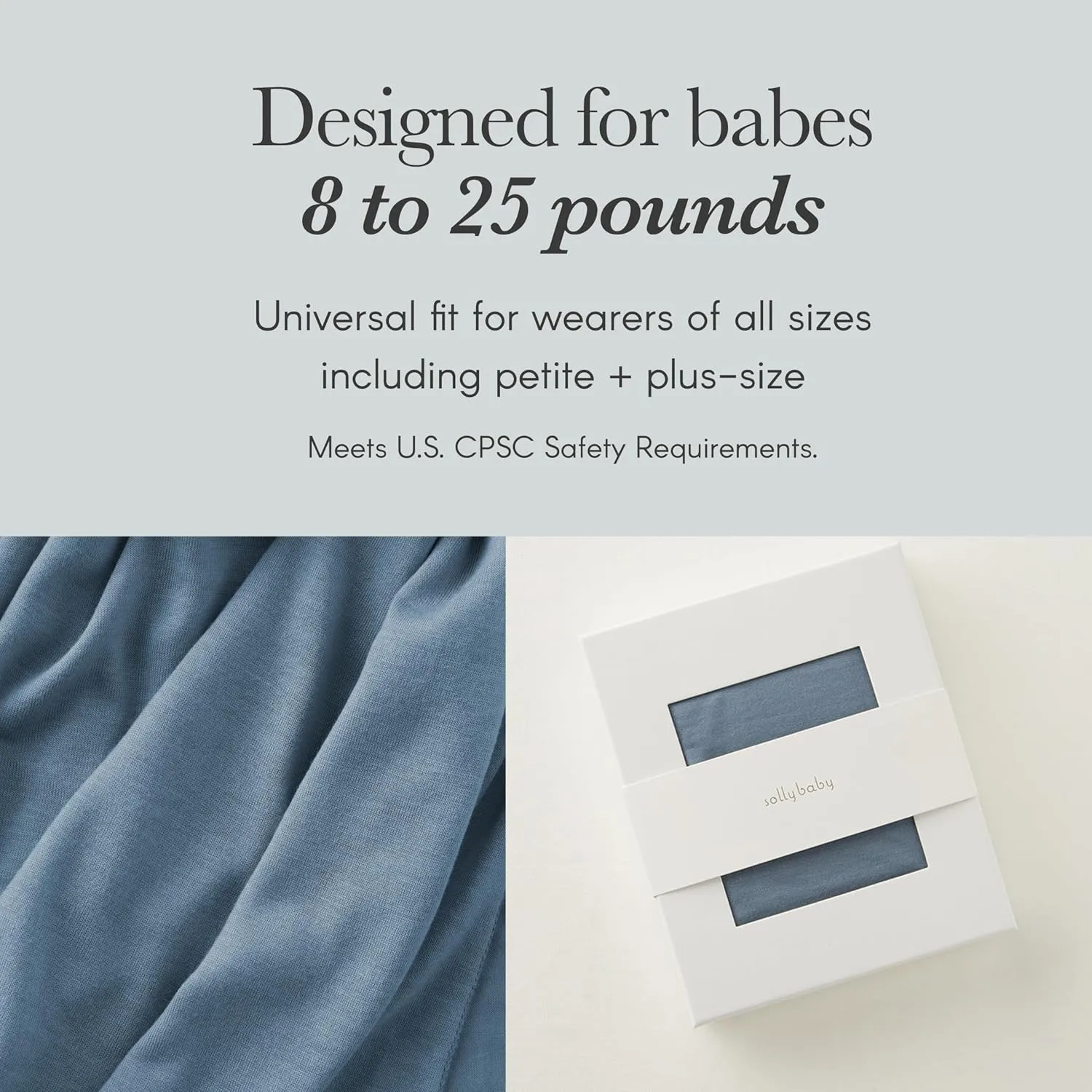 Solly Baby Wrap Carrier, Newborn to Toddler 8-25 Lbs., Buttery-Soft & Lightweight Fabric, Postpartum Essential, Mother’s Day Gift for New Moms, Basil