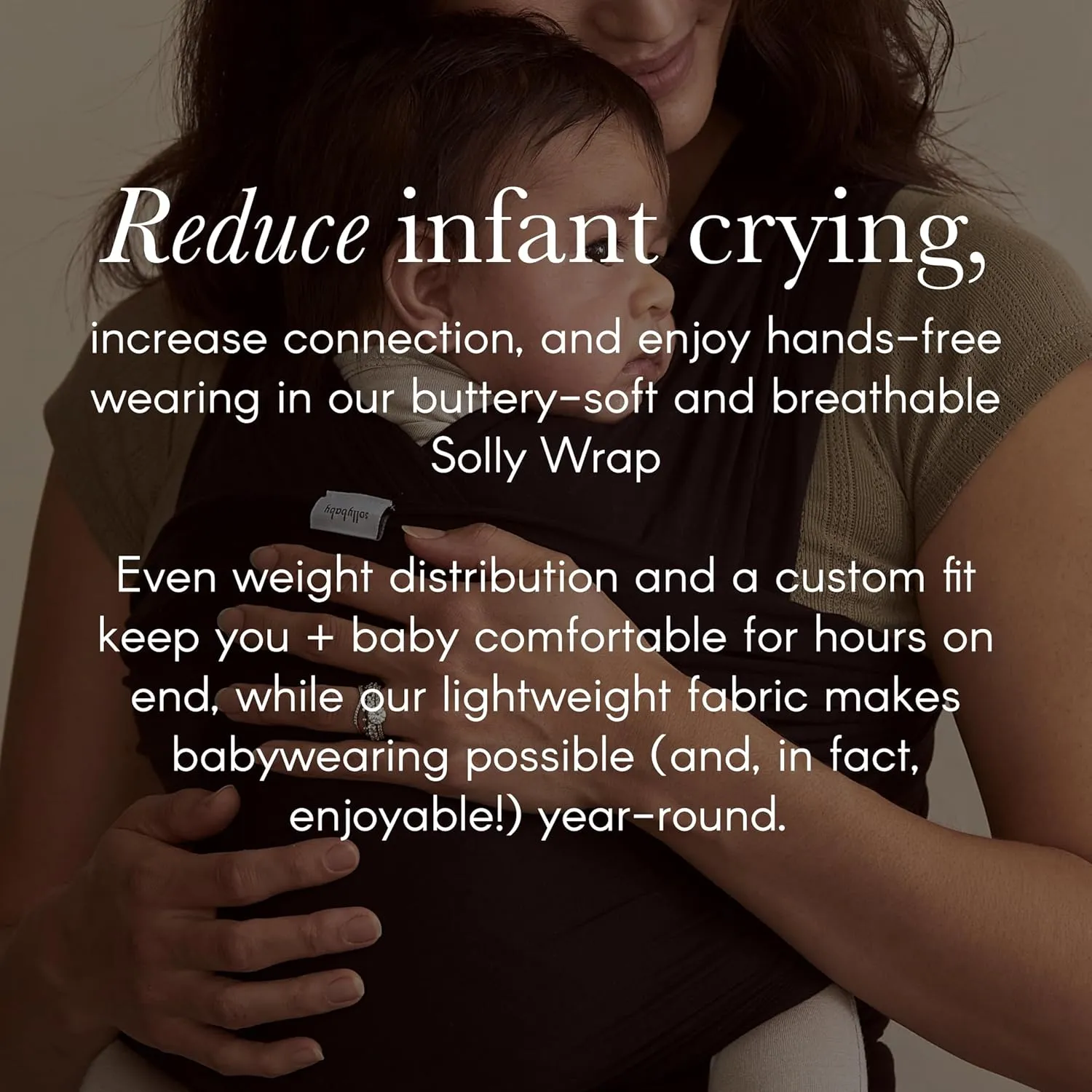 Solly Baby Wrap Carrier, Newborn to Toddler 8-25 Lbs., Buttery-Soft & Lightweight Fabric, Postpartum Essential, Mother’s Day Gift for New Moms, Fern Chequer