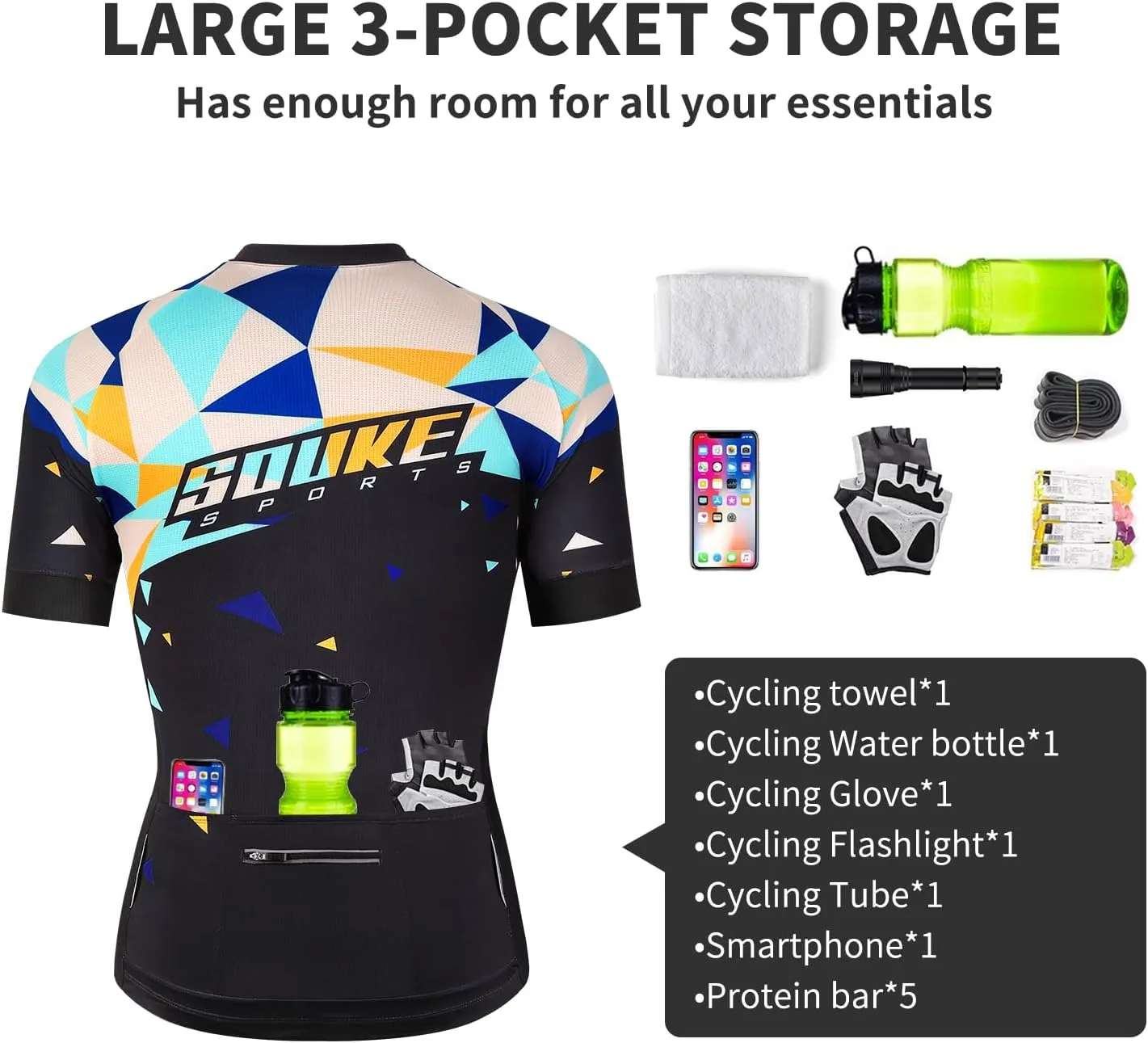 Souke Sports Women's Cycling Jersey Biking Shirts Short Sleeve Shirt Biking Clothing