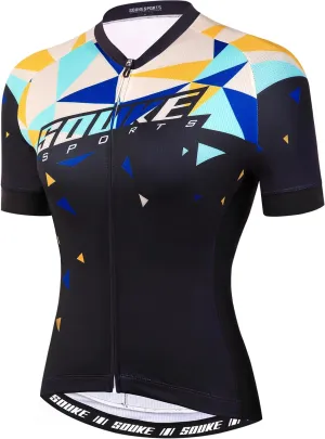Souke Sports Women's Cycling Jersey Biking Shirts Short Sleeve Shirt Biking Clothing