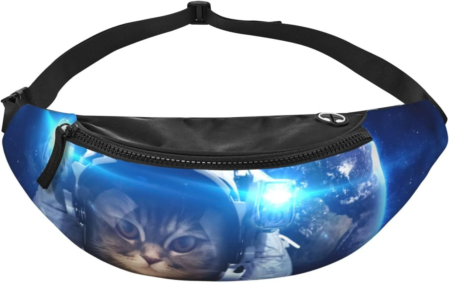 Space Cat Fashion Casual Fanny Pack Waist Bag Men Women Adjustable Belt Waist Bag For Travel Hiking Cycling Running Festival Carnival