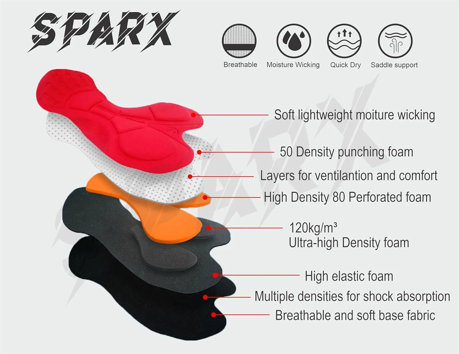 Sparx Men's Super Roubaix Thermal Cycling Tight Bike Bicycle Pants Cool Max Padded