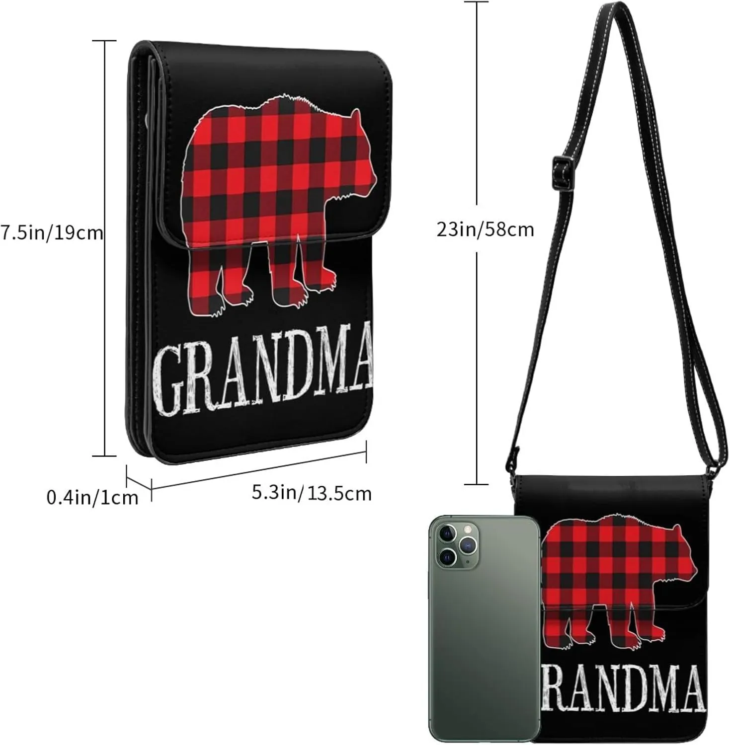 Spicy Red Chilli Peppers Leather Crossbody Phone Purse for Women Cute Wallet Bags Lightweight Mini Sling Bag