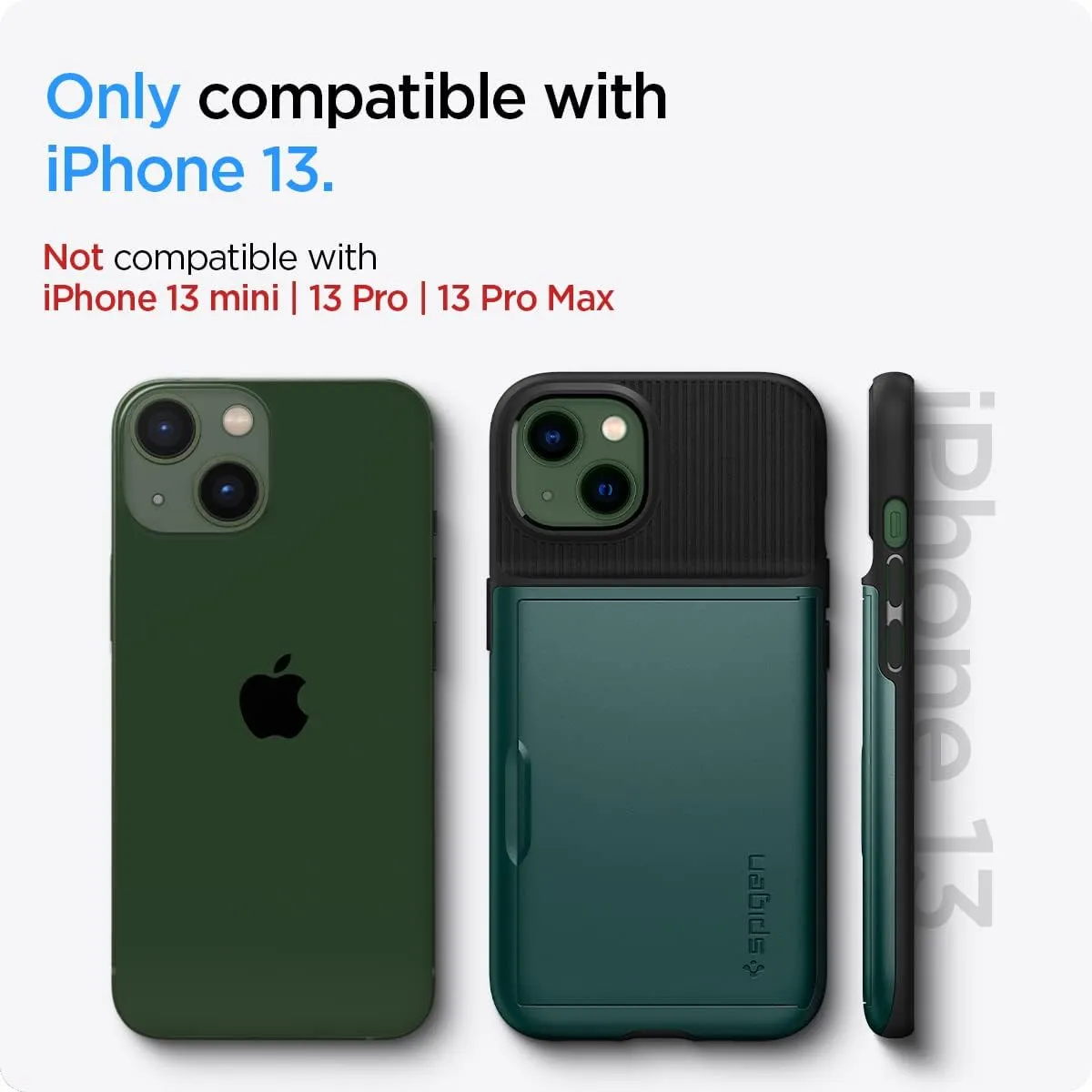 Spigen Slim Armor CS Designed for iPhone 13 Case (2021) - Midnight Green