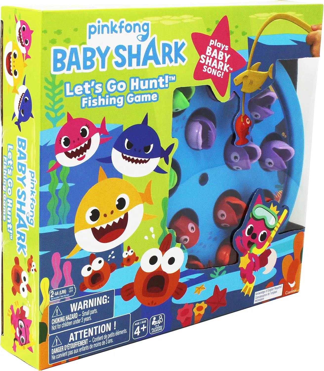 Spin Master Cardinal Games 6054916 Baby Shark Gone Fishing Game, Multi Colour, Ages 4 