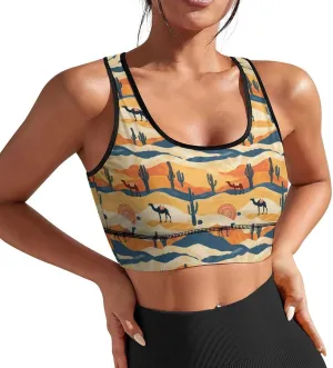 Sports Bras for Women Funny Yoga Crop Tank Tops for Exercise Athletic Workout Running Biker Gym S-2XL