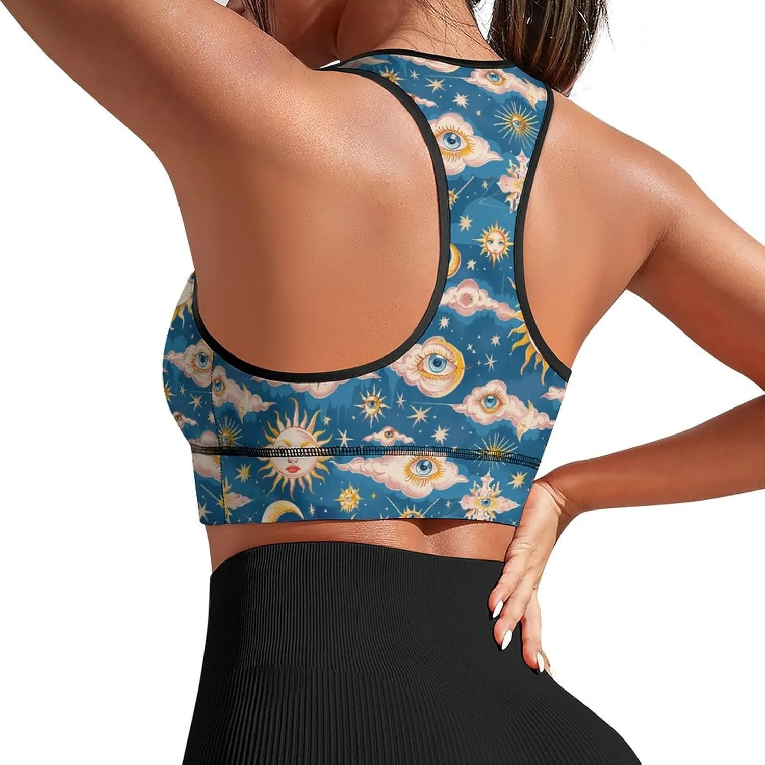 Sports Bras for Women Funny Yoga Crop Tank Tops for Exercise Athletic Workout Running Biker Gym S-2XL