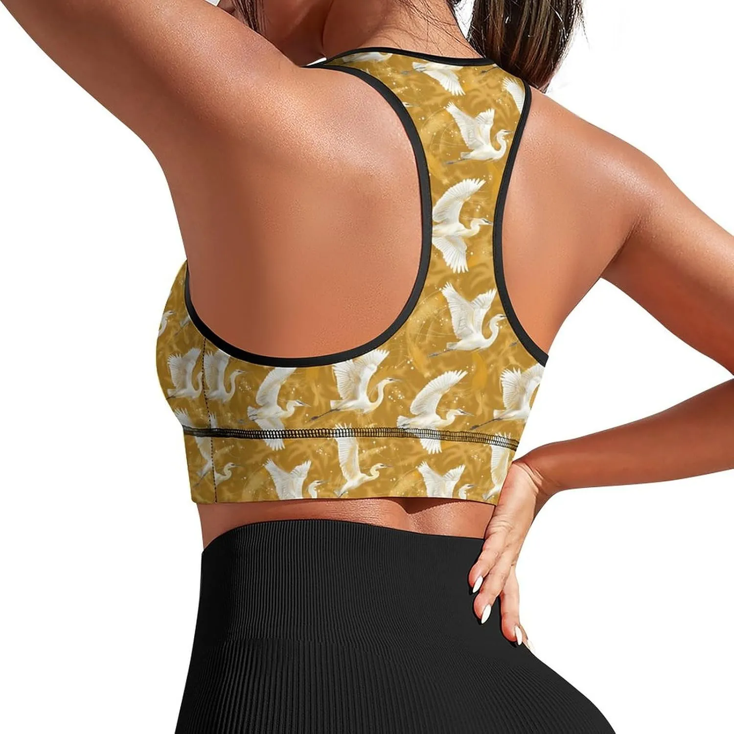 Sports Bras for Women Funny Yoga Crop Tank Tops for Exercise Athletic Workout Running Biker Gym S-2XL