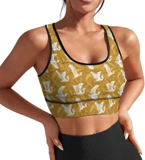 Sports Bras for Women Funny Yoga Crop Tank Tops for Exercise Athletic Workout Running Biker Gym S-2XL