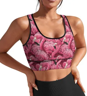 Sports Bras for Women Funny Yoga Crop Tank Tops for Exercise Athletic Workout Running Biker Gym S-2XL