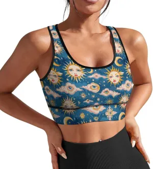 Sports Bras for Women Funny Yoga Crop Tank Tops for Exercise Athletic Workout Running Biker Gym S-2XL