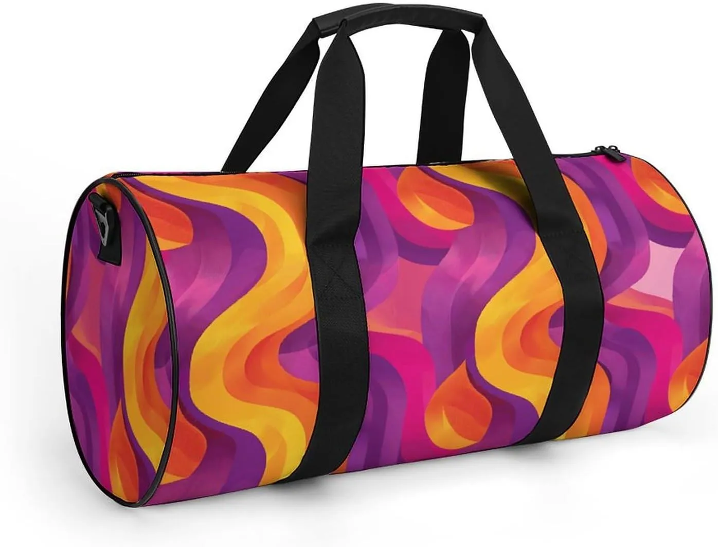 Sports Gym Bag for Women Men Travel Duffel Bag Simple Shape Pattern Weekender Bag Canvas Carry on Overnight Bag for Travel Swimming Fitness Workout Sports Duffle Bag