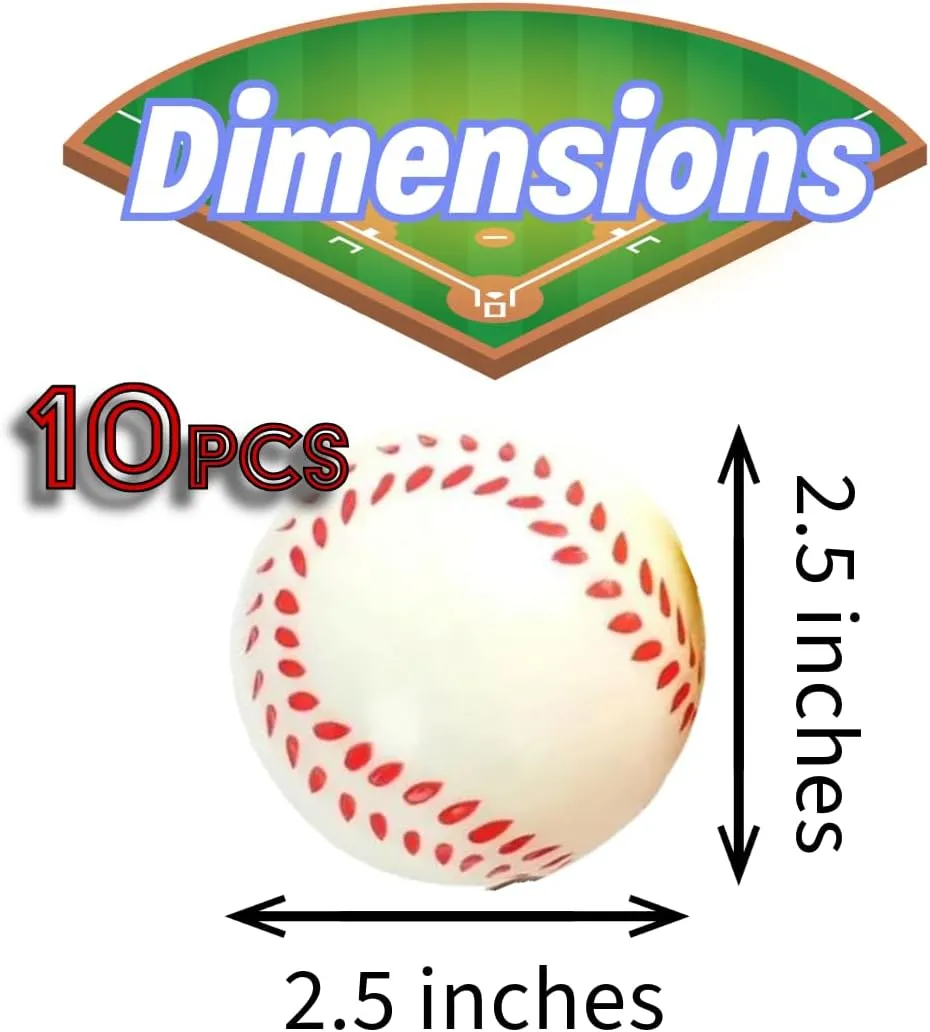 Sports Stress Balls - Packs of 10 and 50, Playground Balls, Sports Party Favors