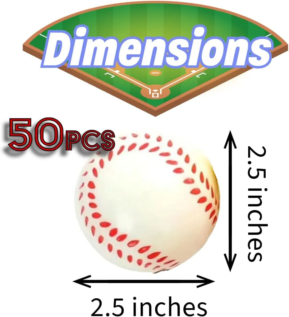 Sports Stress Balls - Packs of 10 and 50, Playground Balls, Sports Party Favors