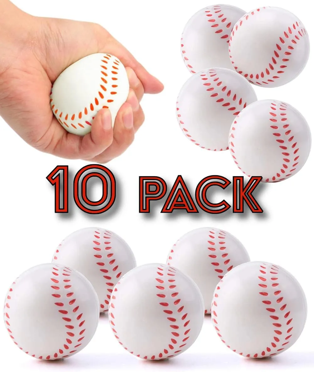 Sports Stress Balls - Packs of 10 and 50, Playground Balls, Sports Party Favors