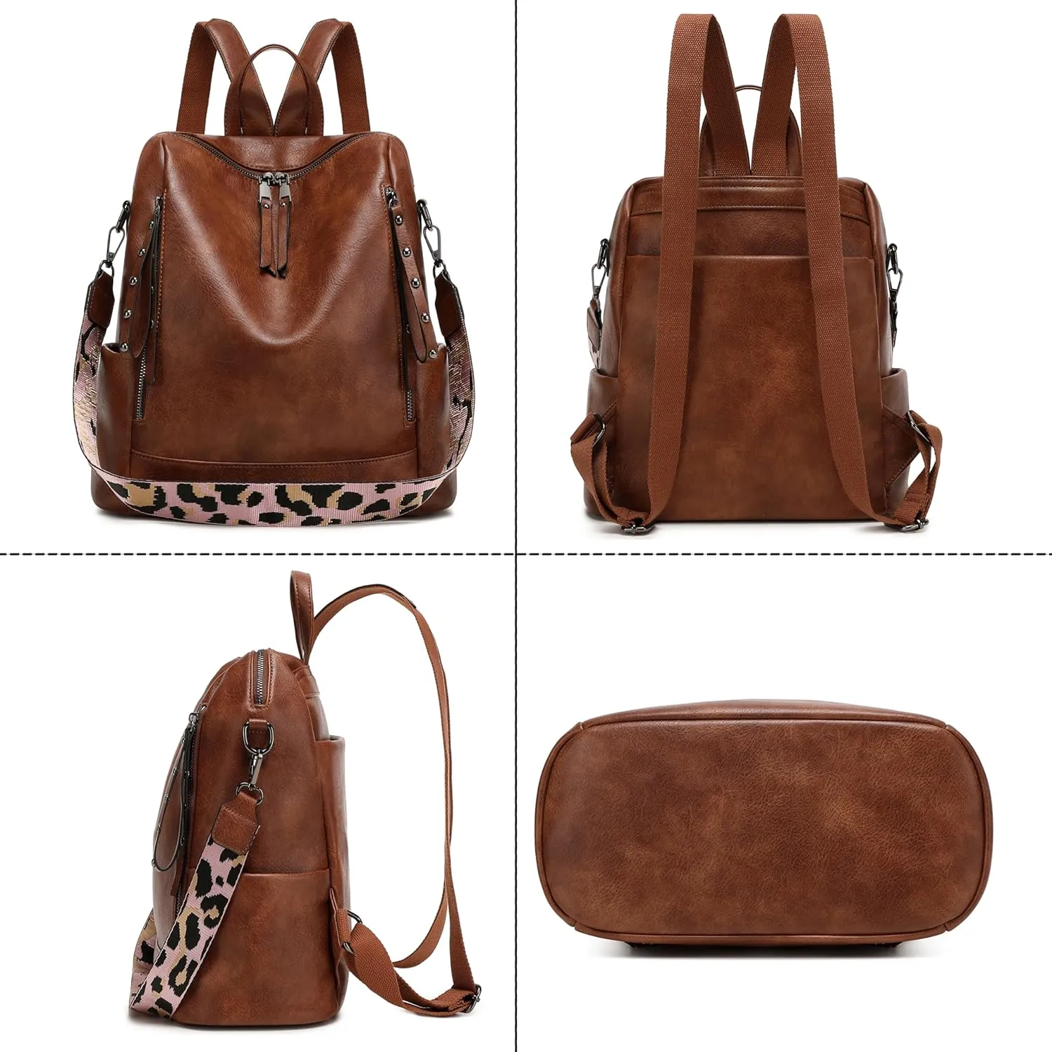 sqlp Fashion Backpack Purse for Women Vegan Leather Travel Back Pack Womens Designer Shoulder Bags