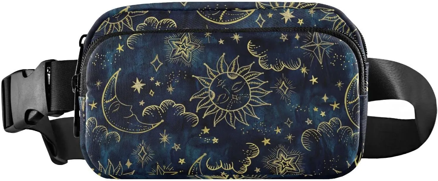 Starry Sun Fanny Packs for Women Men Crossbody Bag Fashion Waist Packs Waterproof Sling Bag Belt Bag Waist Pouch with Adjustable Strap for Outdoors Shopping Valentines Day Gifts Workout Travel Hiking