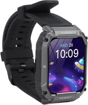 SUNGOOYUE Smart Sports Watch, 800mAh Rechargeable Multifunction Full Touch Smart Watch Sports Watch Fit Daily for Body Temperature Monitoring, Sleep Tracking, Step Logging