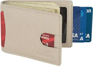 Super Slim RFID Leather Wallet For Men Cardholder & Money Clip Inside Perfect For Travel & Front Pocket Use