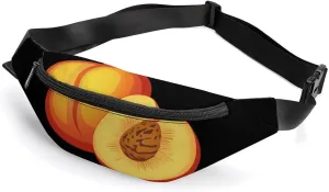 Sweet Peach Crossbody Fanny Pack Waist Packs Adjustable Shoulder Bags Sling Bag for Hiking Running Cycling