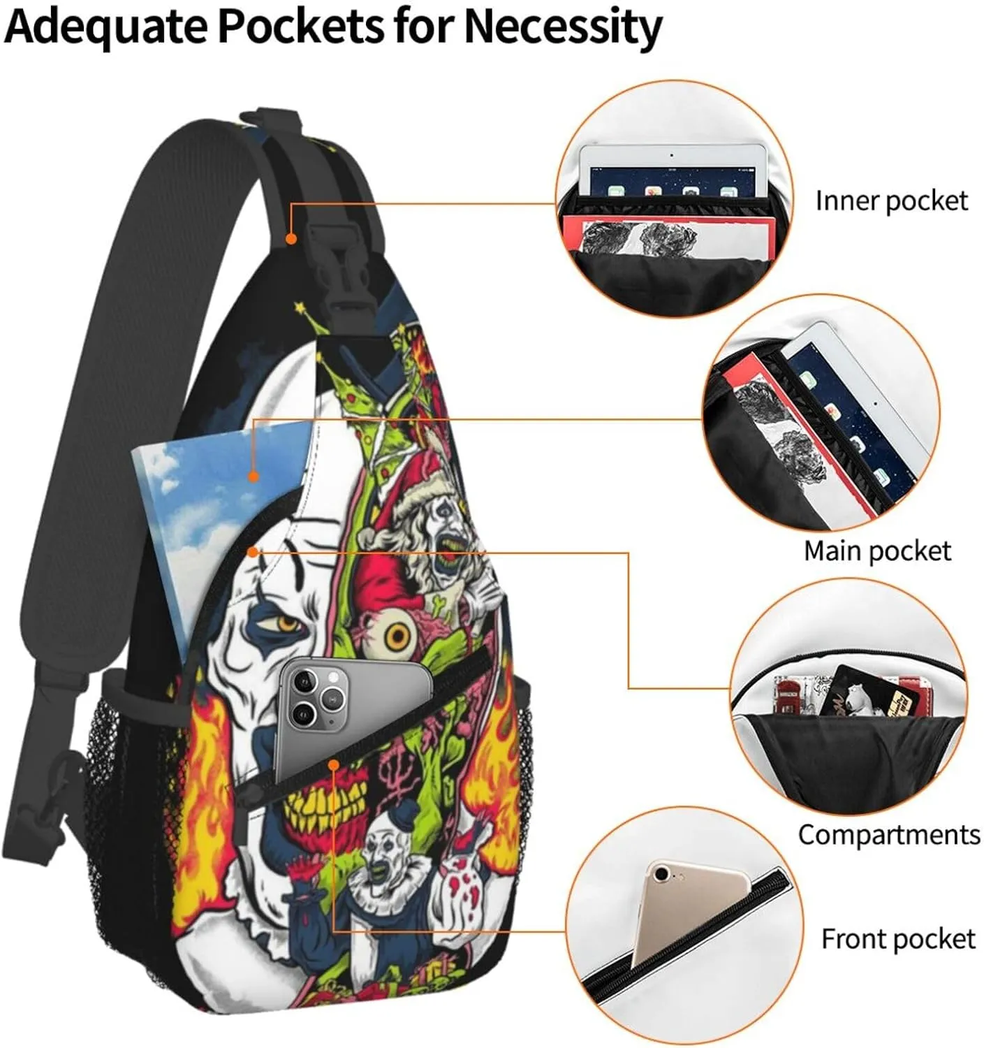 T-errifier crossbody sling backpack sling bag multipurpose travel