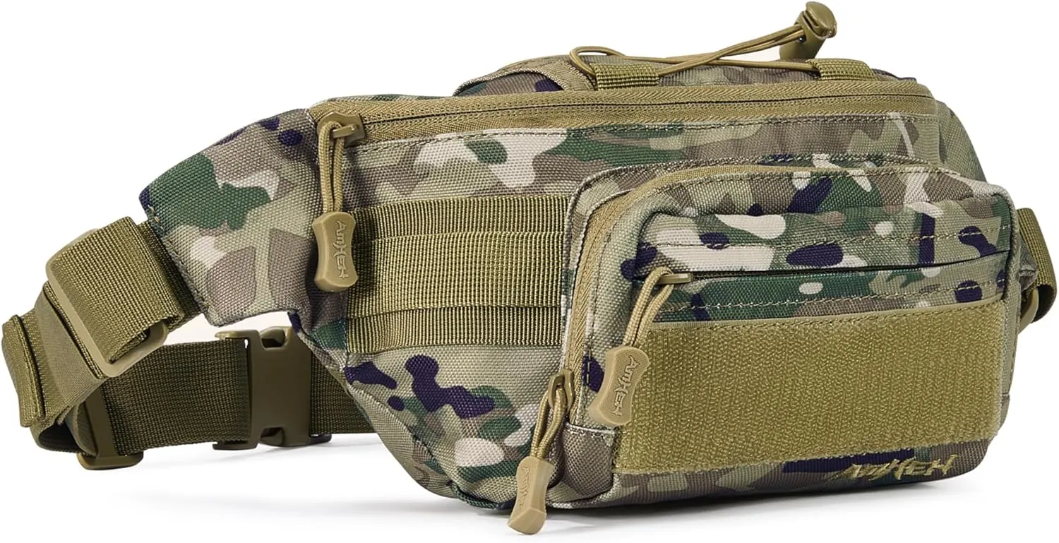Tactical Fanny Pack Military Army Molle Edc Hip Waist Bag for Men Women 3.5L (Camo)