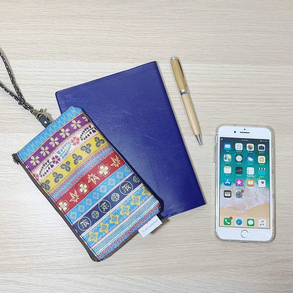 Tainada Phone Wristlet Purse 2 in 1 Pouch w/Clear View Window Touch Screen & Detachable Neck Strap Lanyard, Wristlet Strap for iPhone 16/15 Pro Max, 16/15 Plus; Samsung S24 , A54 (Ethnic Pattern)