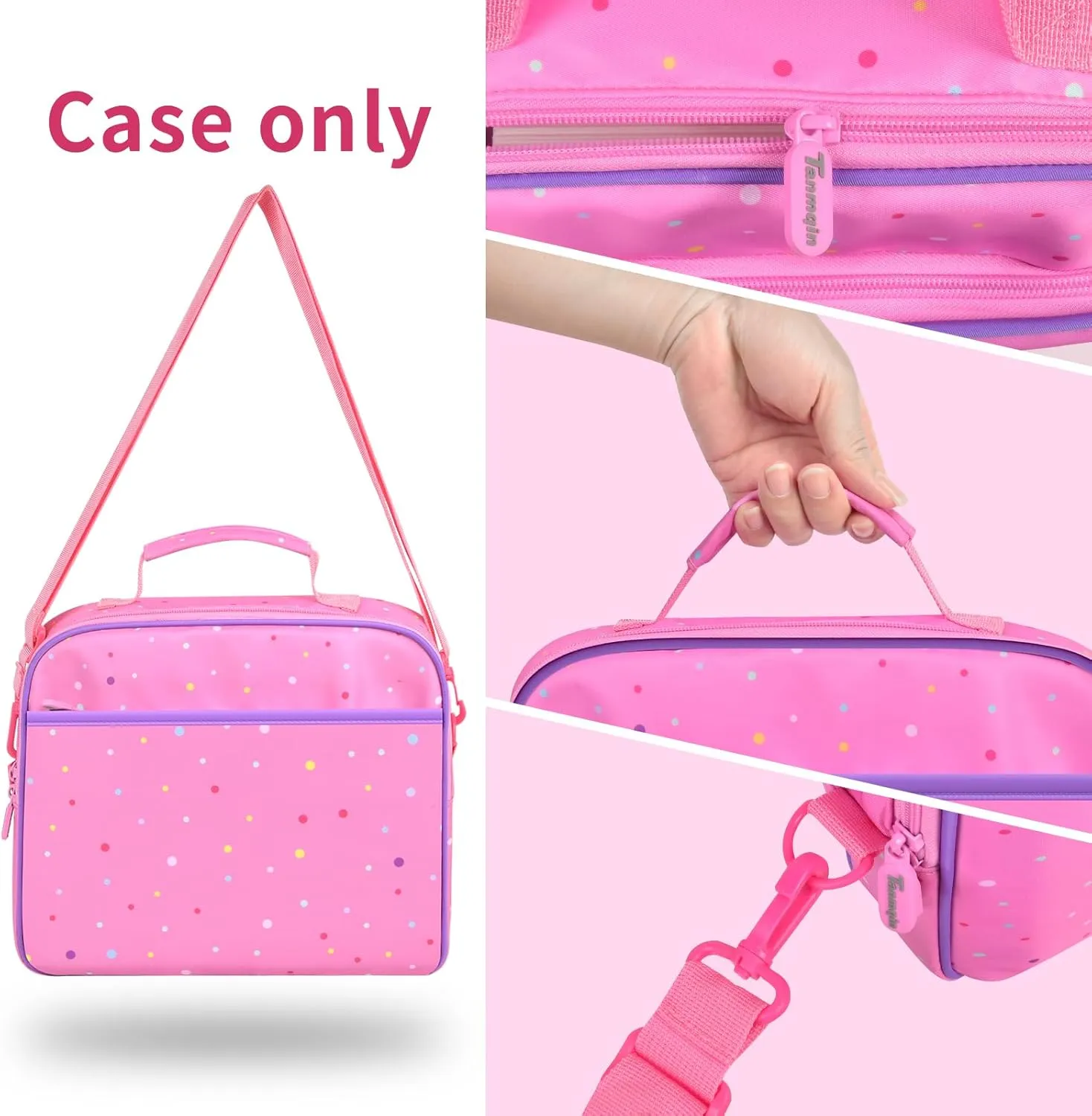Tamnqin Portable Bag Compatible with Leapfrog LeapStart 3D Interactive Learning System and Storage for 5-6 Books (Case only)-Pink