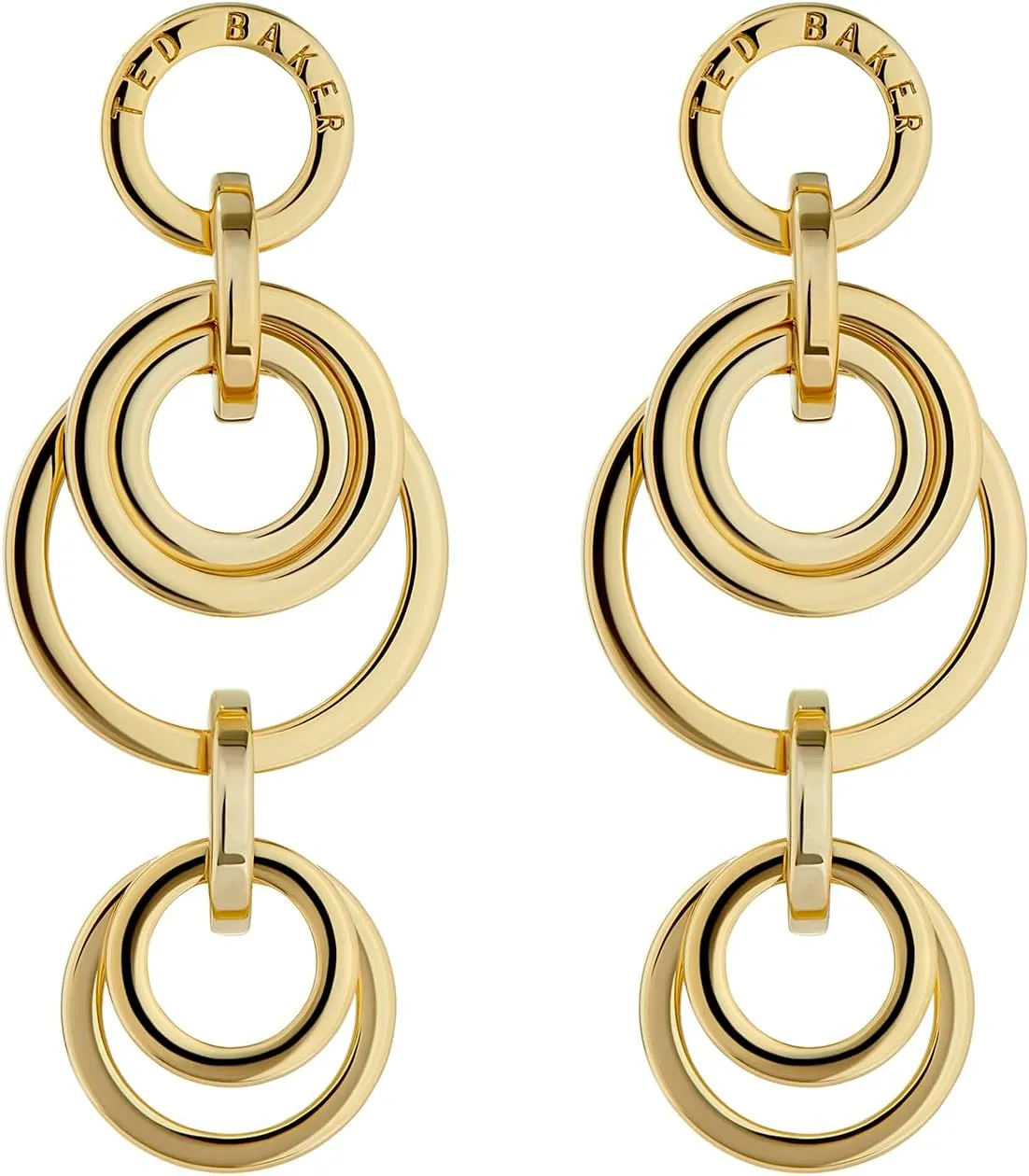 Ted Baker London Huliet Multi Hoop Drop Earrings For Women (Gold)