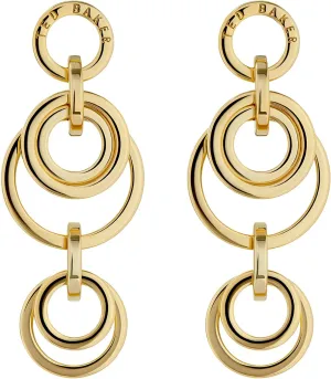 Ted Baker London Huliet Multi Hoop Drop Earrings For Women (Gold)