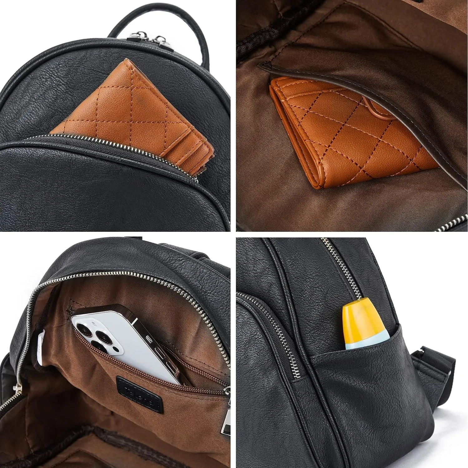 Telena Small Backpack Purse for Women Girls Cute Mini Leather Backpack Travel Shoulder Bags