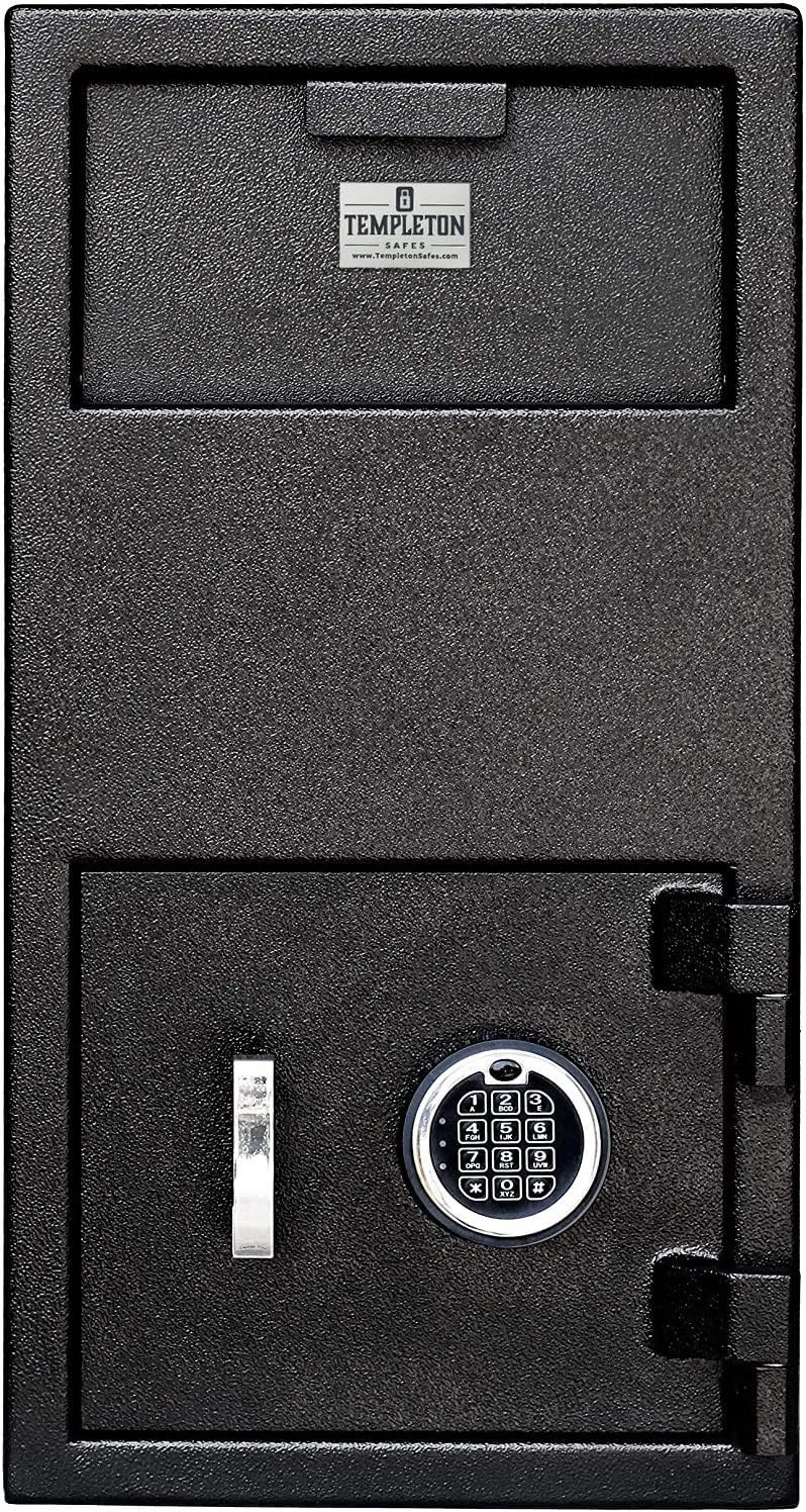 Templeton Safes Large Depository Drop Slot Safe with Electronic Keypad Combination with Key Backup, 1.4 CBF