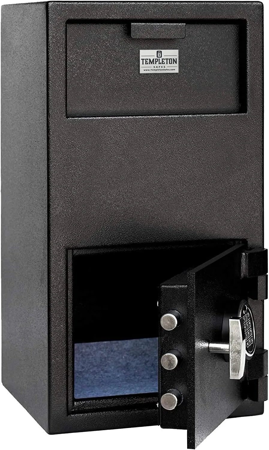 Templeton Safes Large Depository Drop Slot Safe with Electronic Keypad Combination with Key Backup, 1.4 CBF