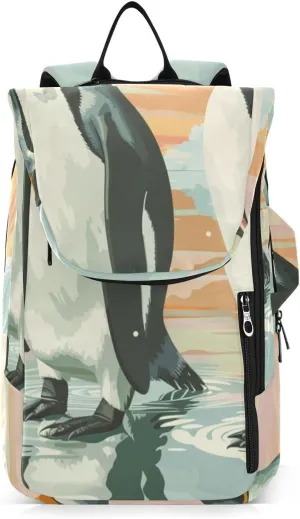 Tennis Bag Tennis Backpack for Women Men, Tennis Bag Holds 2 Rackets, Pickleball Paddles Balls, Badminton Squash, Penguin (19)
